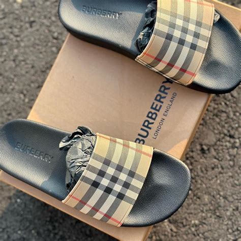 burberry women's slides|burberry slides outfit.